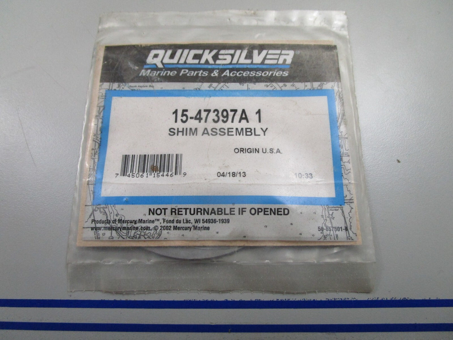 *NEW OEM* 0810 Mercury Quicksilver 5 Pc Shim Set 15-47397A1