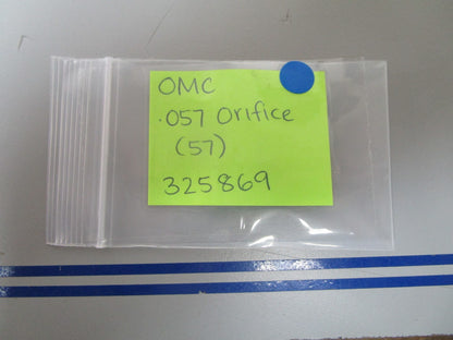 *NEW OEM* 0810 OMC Johnson Evinrude .057 Orifice (57C) 325869 0325869