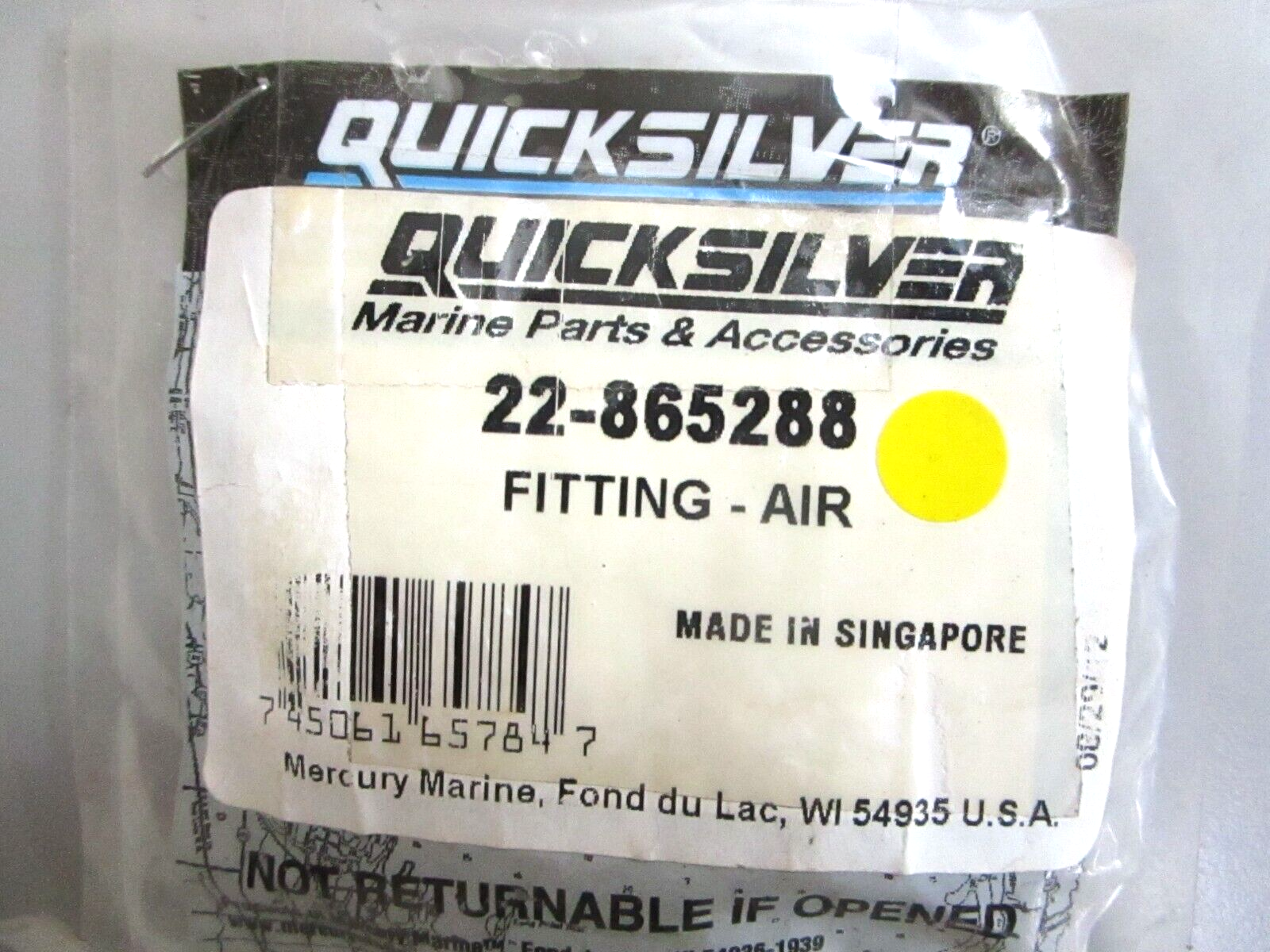 *NEW OEM* 0750 Mercury Quicksilver FITTING - AIR 22-865288
