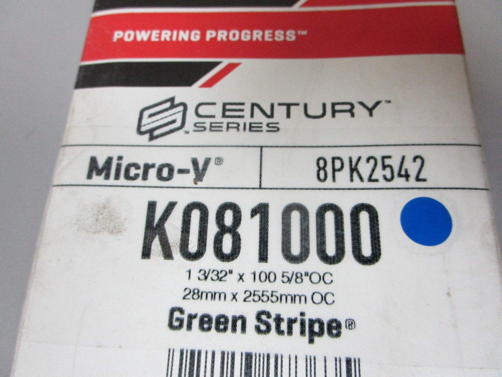 NEW K081000 Gates Micro-V 1-3/32" x 100 ⅝" Serpentine Belt 0720