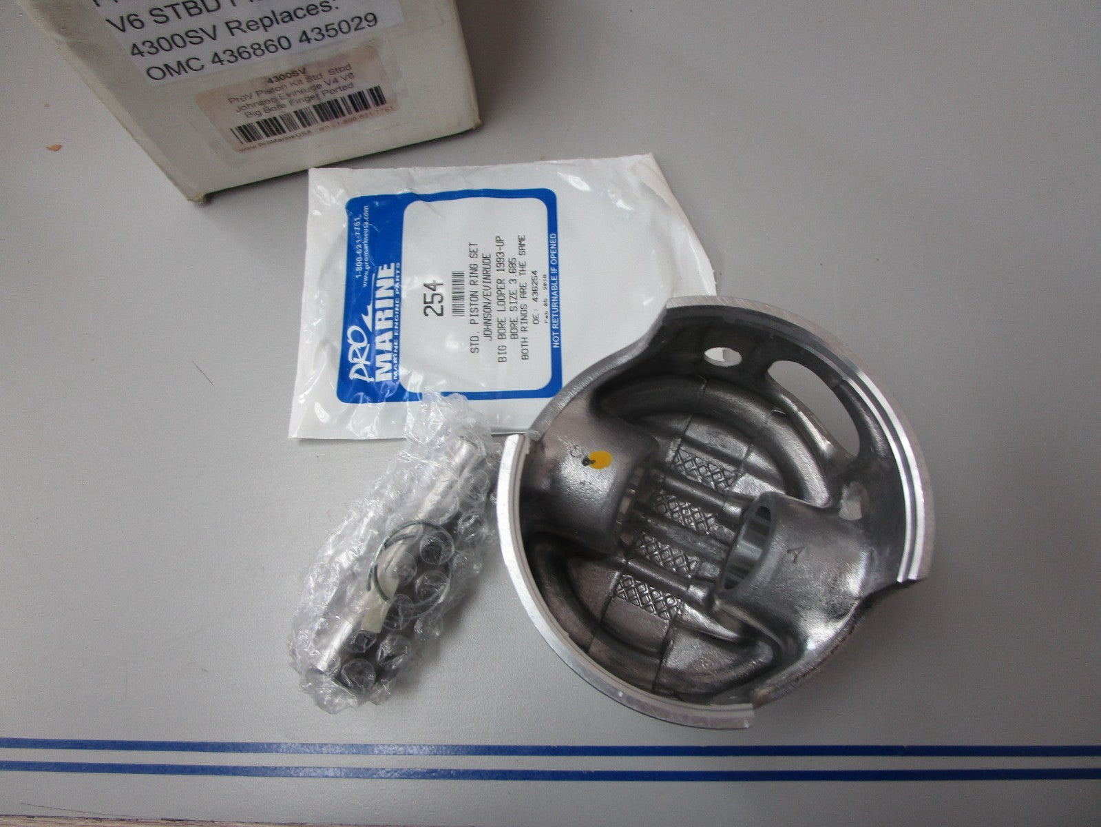 *NEW* 0720 ProMarine Big Bore V4 V6 STBD Piston Kit 4300SV Replaces: OMC 436860