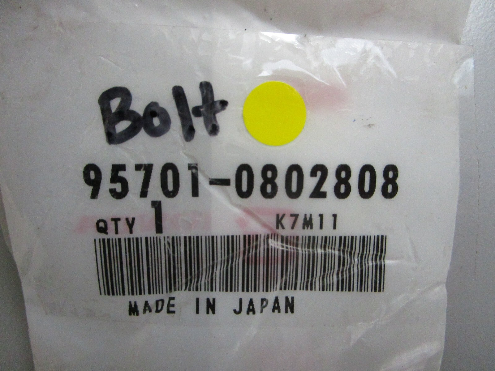 *NEW OEM* 0810 Honda Bolt 95701-0802808