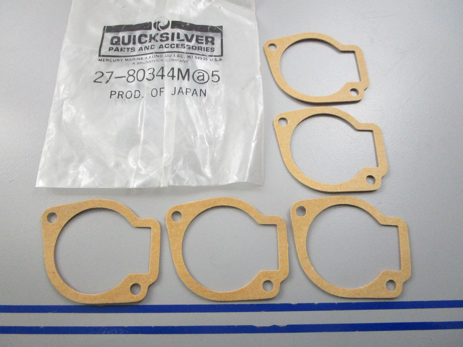 NEW OEM (LOT OF 5) 27-80344M Mercury Quicksilver Gasket 0810