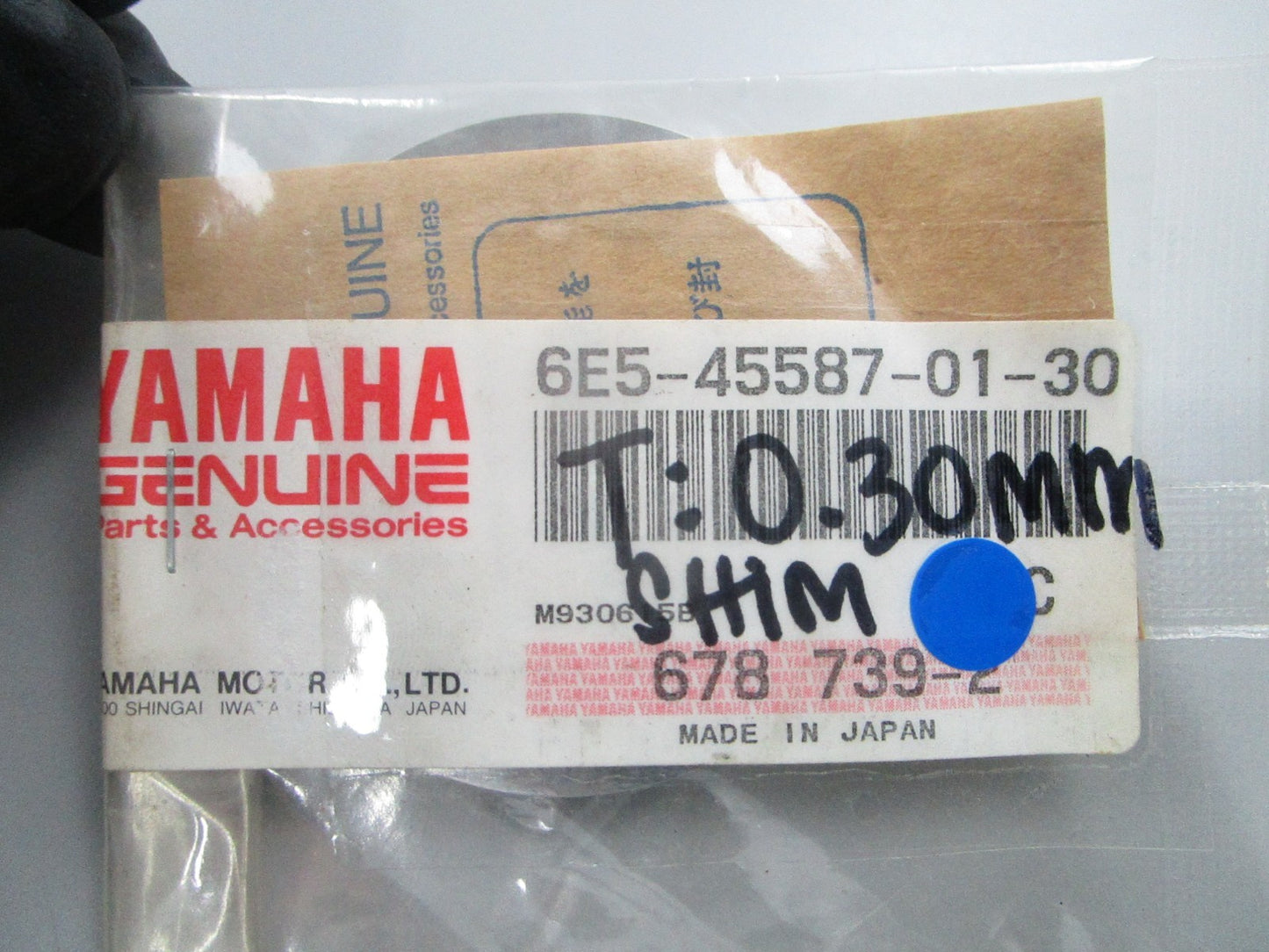 NEW OEM 6E5-45587-01-30 Yamaha (T:0.30mm) Shim 0810