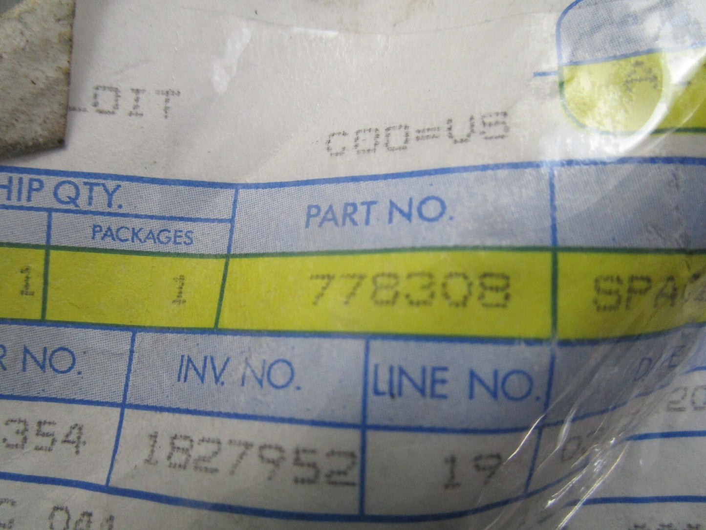 *NEW OEM* 0820 OMC Johnson Evinrude Spacer 778308 0778308