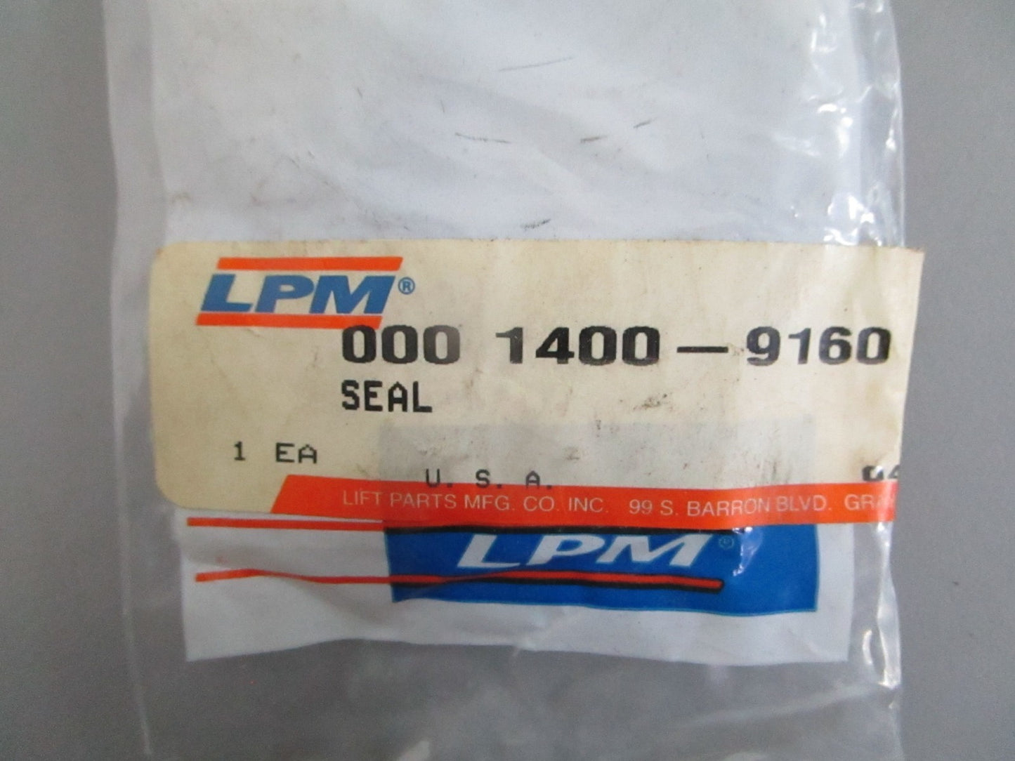 NEW OEM 1400-9160 LPM Seal 0820