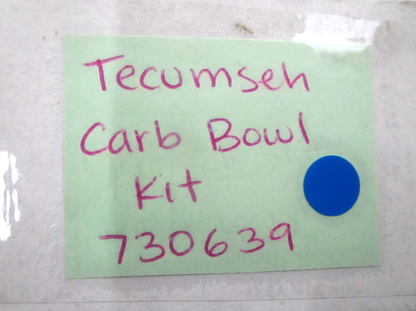 *NEW OEM* 0810 Tecumseh Carburetor Bowl Kit 730639