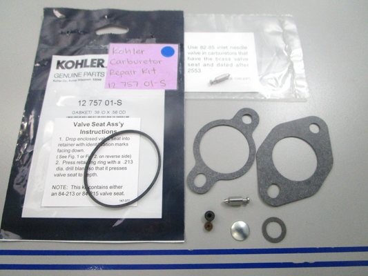 *NEW OEM* 0810 Kohler Carburetor Repair Kit 12 757 01-S