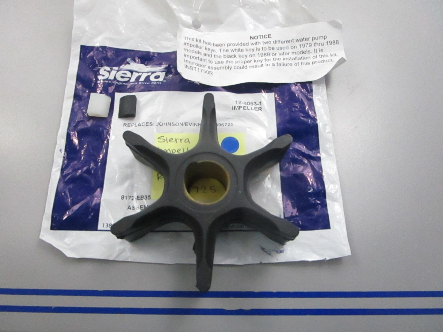 NEW 18-3053-1 Replaces: OMC 396725 0396725 Sierra Impeller 0810