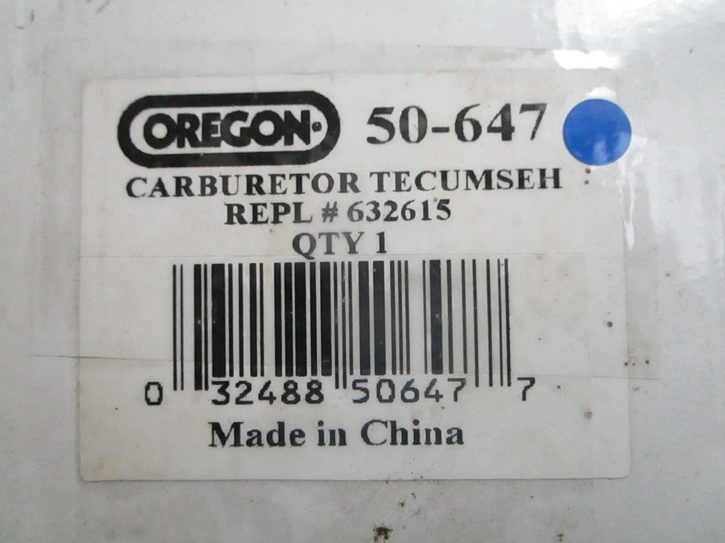 *NEW* 0820 Oregon Carburetor Assy 50-647 Replaces: Tecumseh 632615
