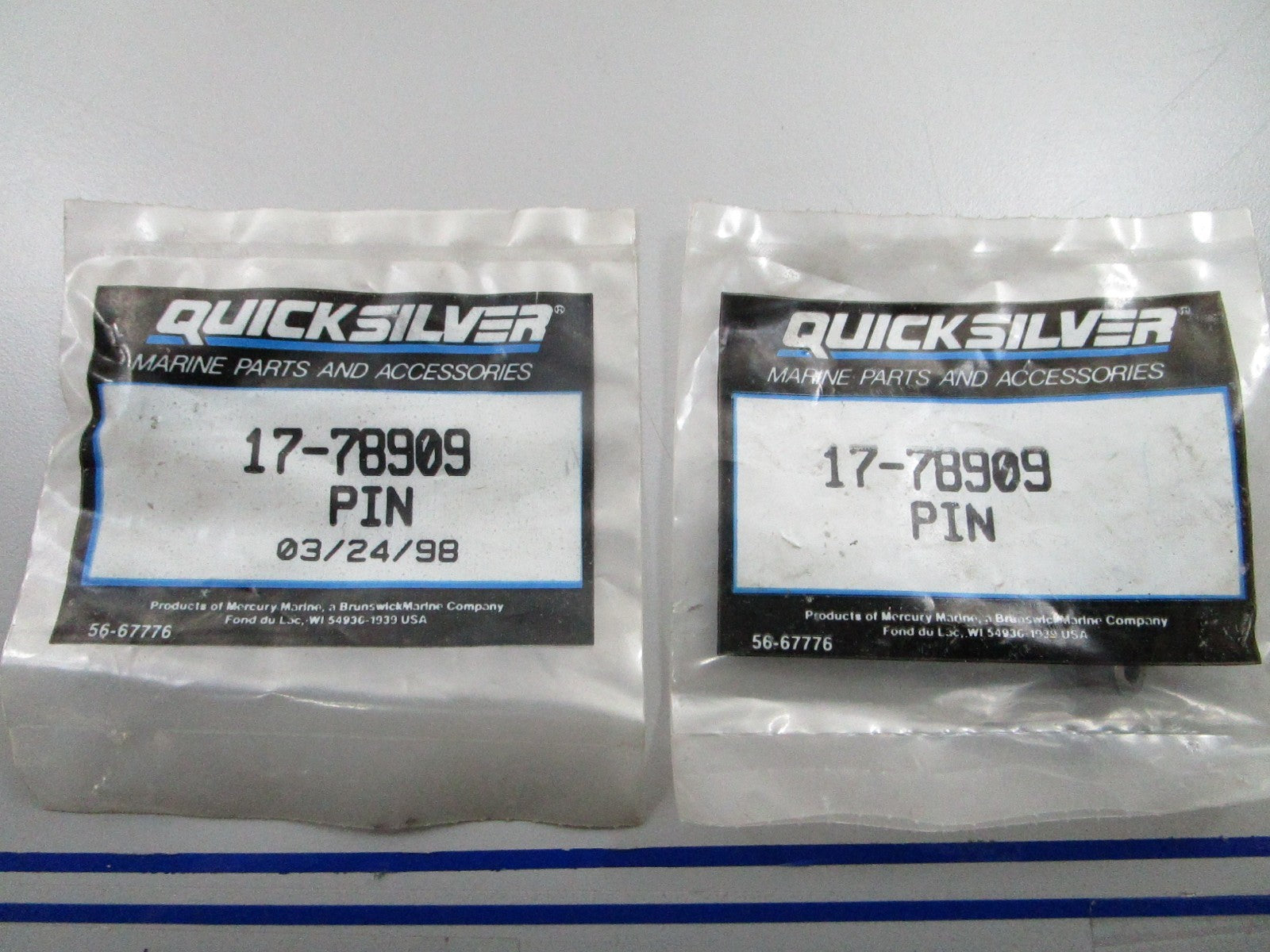 *NEW OEM* (LOT OF 2) 0840 Mercury Quicksilver Pin 17-78909