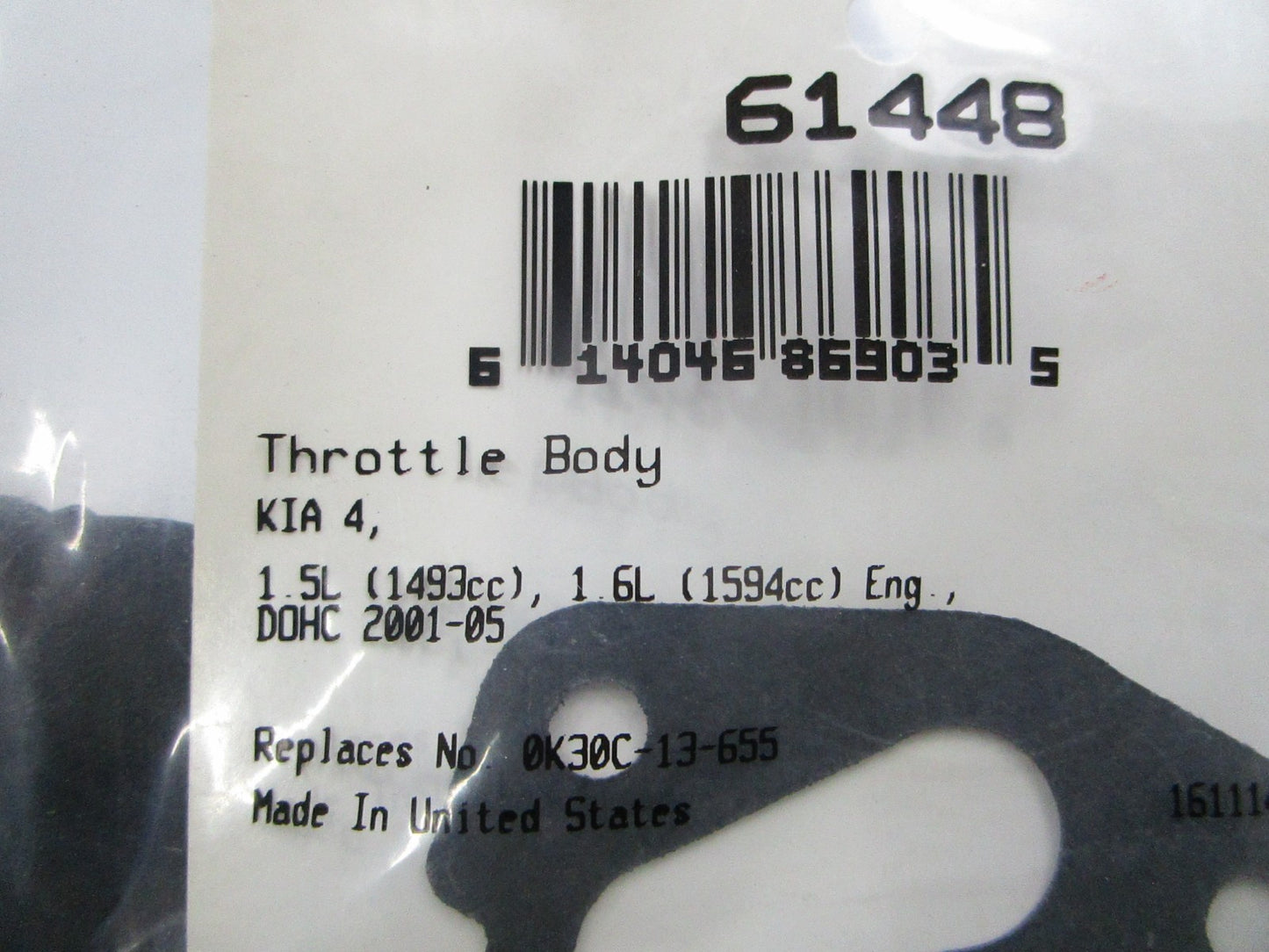 *NEW* 0810 Fel-Pro Throttle Body Gasket 61448