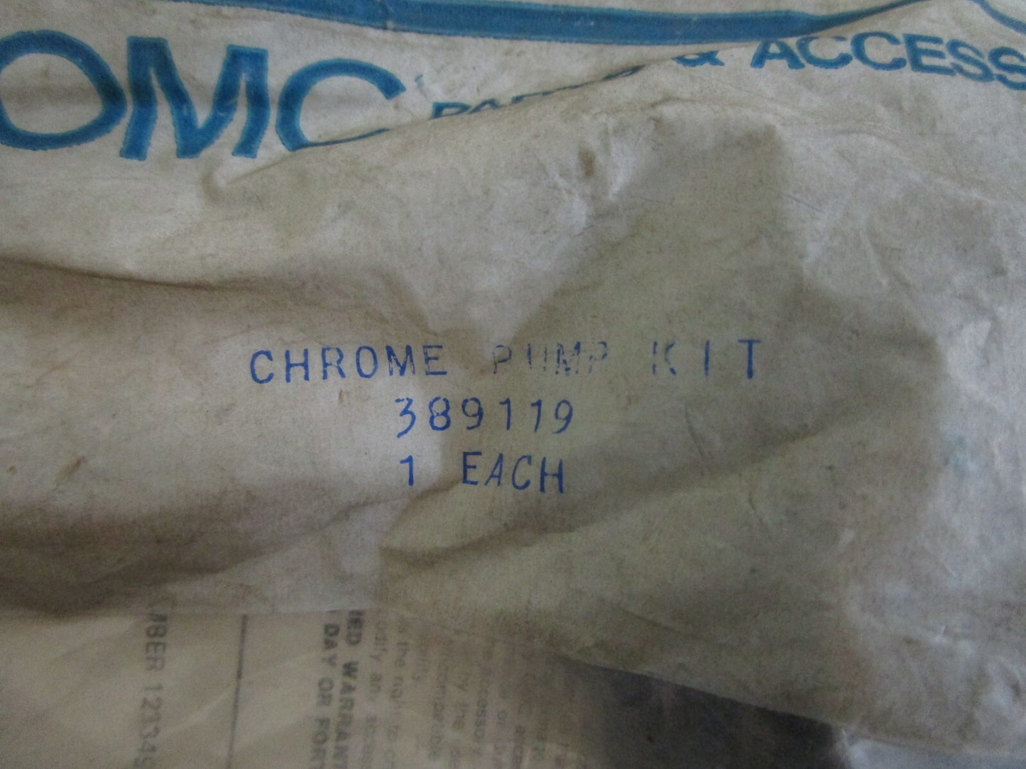 *NEW OEM* 0820 OMC Johnson Evinrude Chrome Pump Kit 389119 0389119