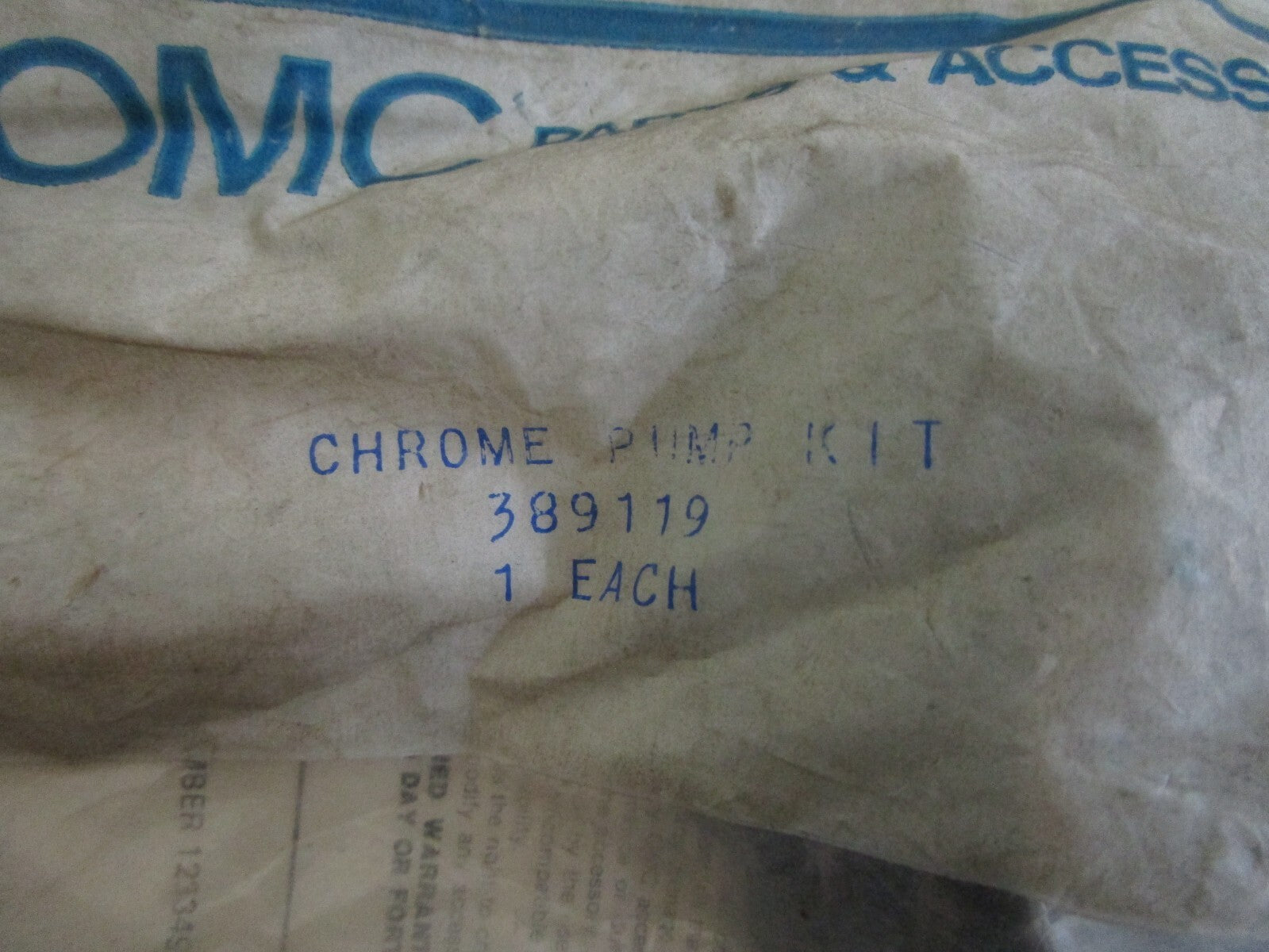*NEW OEM* 0820 OMC Johnson Evinrude Chrome Pump Kit 389119 0389119