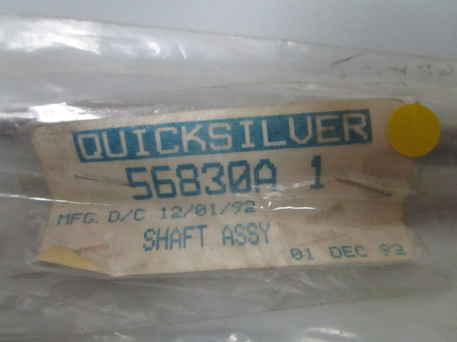 *NEW OEM* 0810 Mercury Quicksilver Shaft Assembly 56830A1