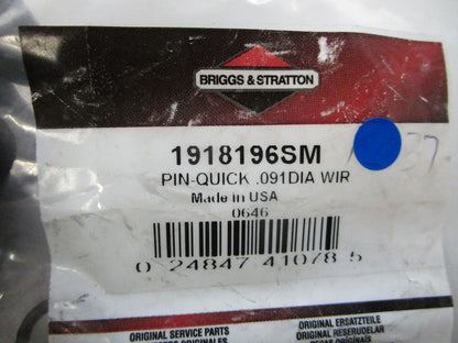 *NEW OEM* 0810 Briggs & Stratton Quick Pin 1918196SM