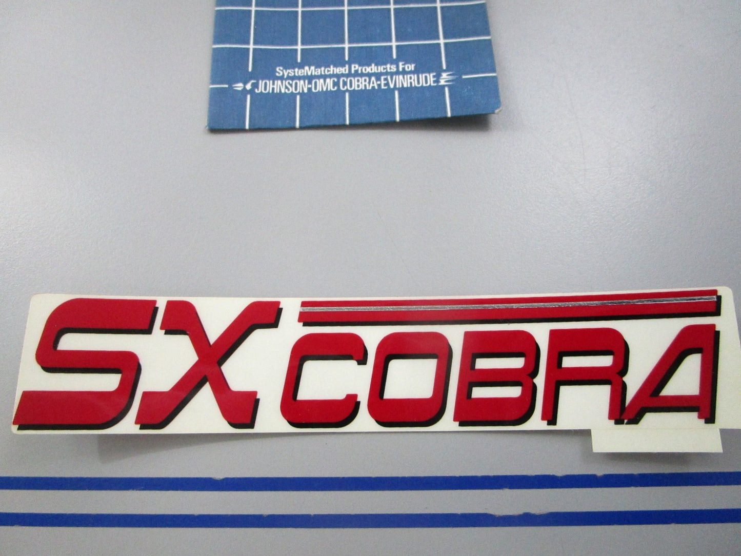 NEW OEM 3855644 OMC Johnson Evinrude SX Cobra Decal 0810