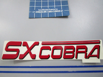 NEW OEM 3855644 OMC Johnson Evinrude SX Cobra Decal 0810