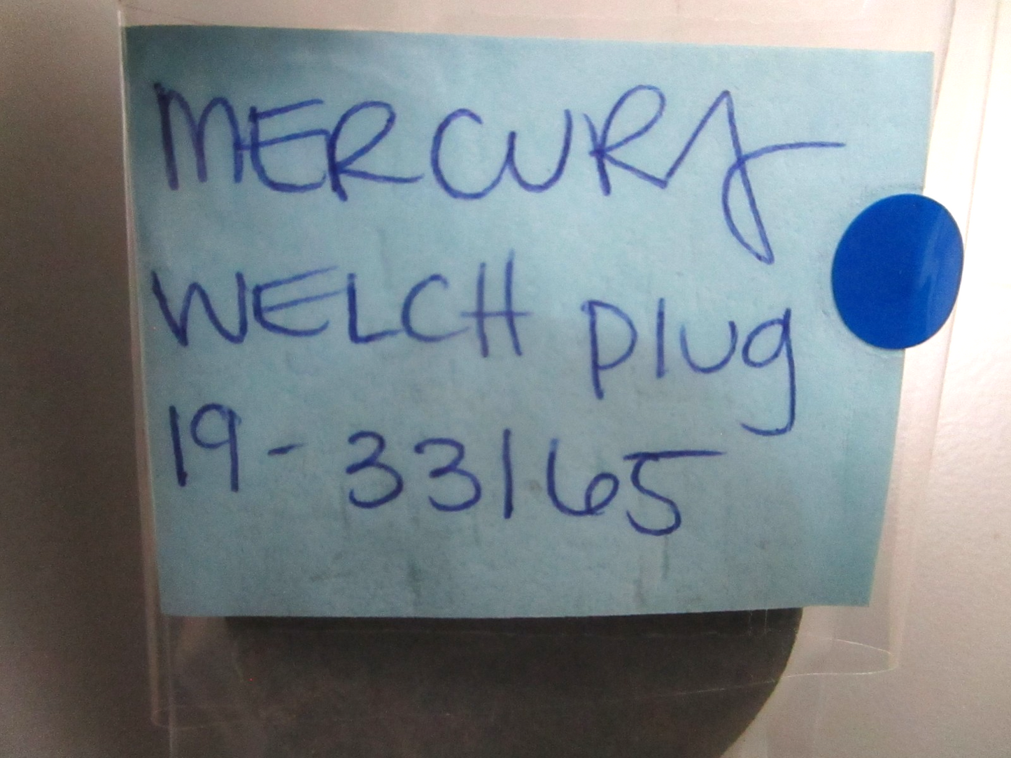 *NEW OEM* 0810 Mercury Quicksilver Welch Plug 19-33165
