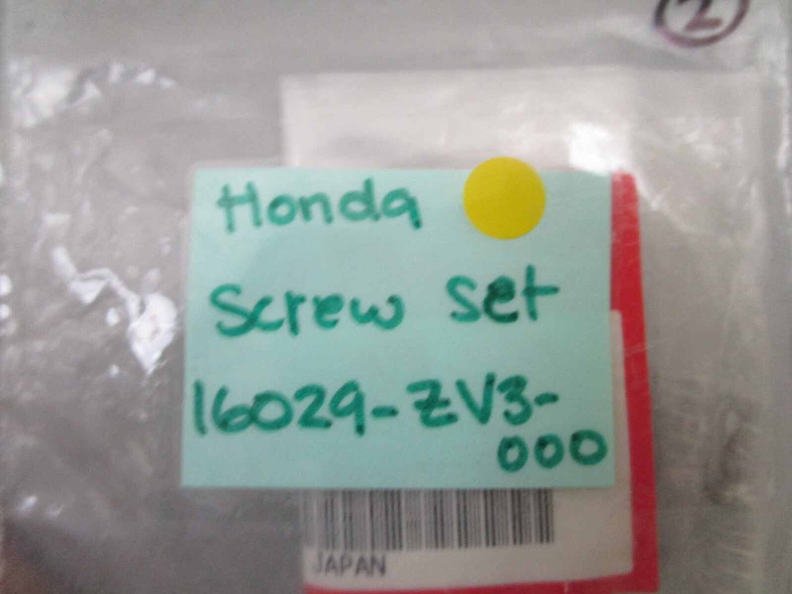 *NEW OEM* 0810 Honda Screw Set 16029-ZV3-000