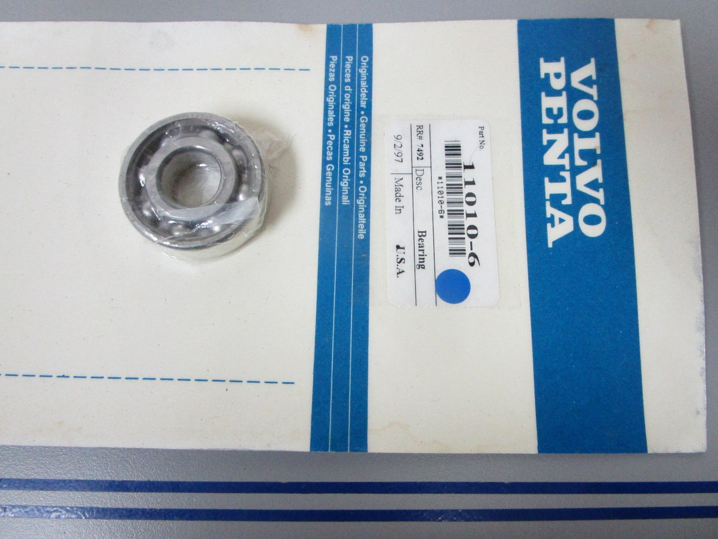 NEW OEM Volvo Penta 11010-6 Bearing 0720