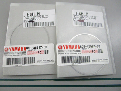 NEW OEM (LOT OF 2) 6CF-45587-60-00 Yamaha (T:0.50mm) Shim 0810
