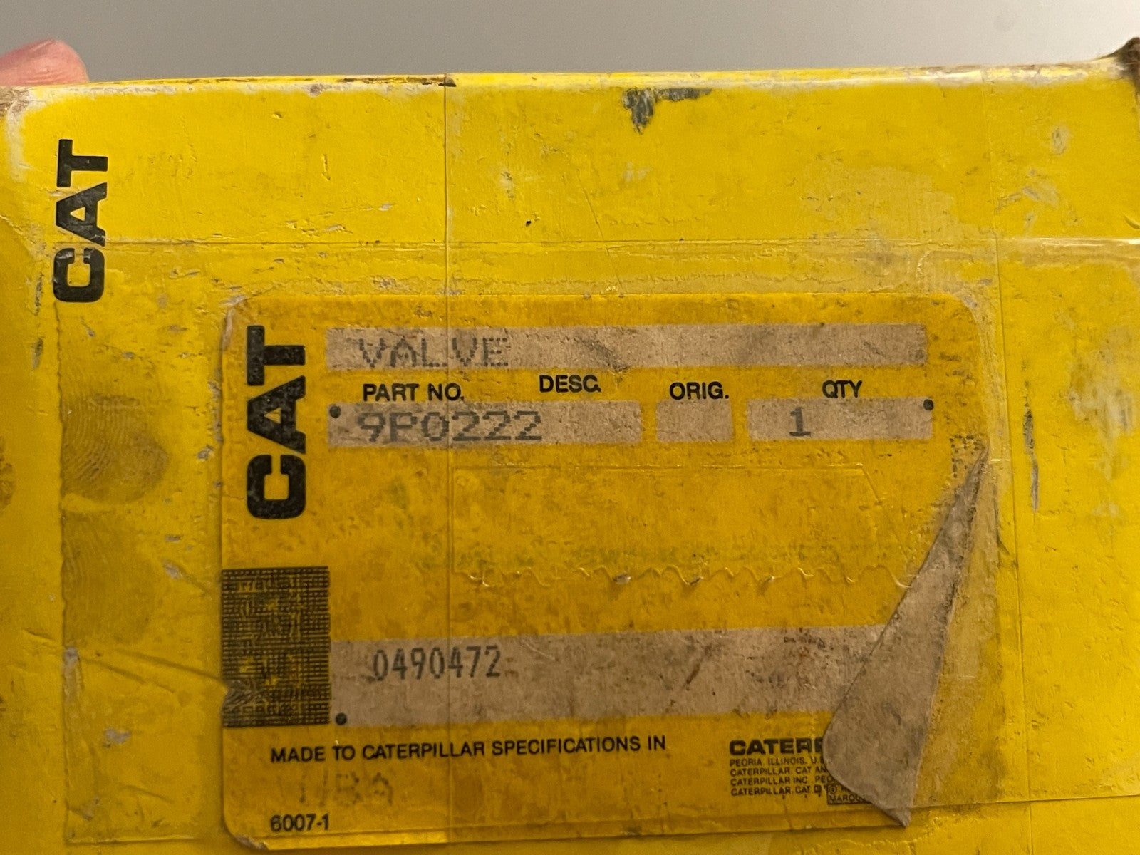 NEW OEM 9P-0222 CAT Caterpillar Solenoid Valve 0720