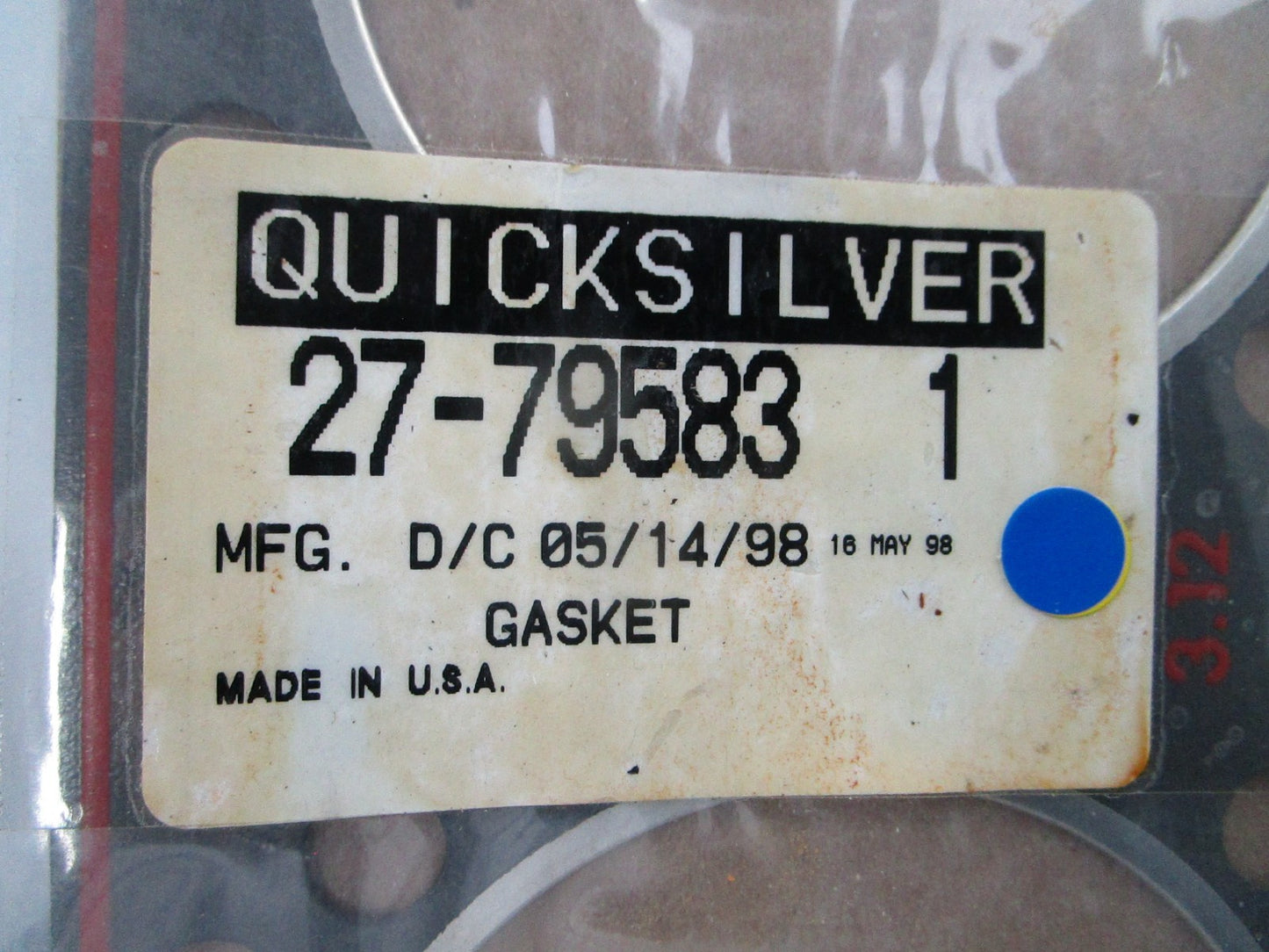 NEW OEM Mercury Quicksilver Gasket 27-79583-1 0810