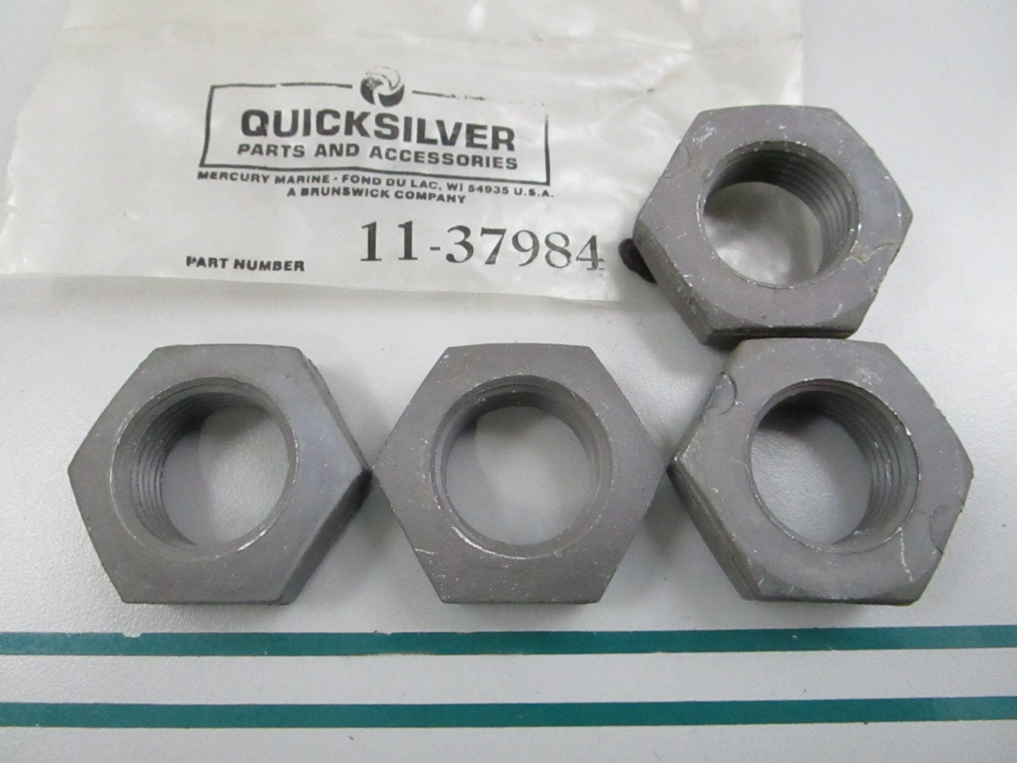 NEW OEM (LOT OF 4) 11-37984 Mercury Quicksilver Nut 0810