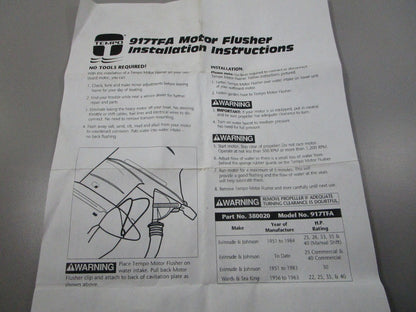 NEW OEM 380020 917TFA Tempo Motor Flusher 0810