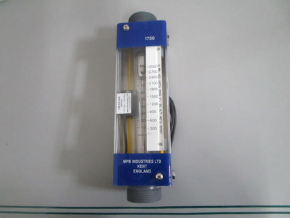 MPB Industries Series 1750 Variable Area Flowmeter Glass Tube NEW OEM 0820
