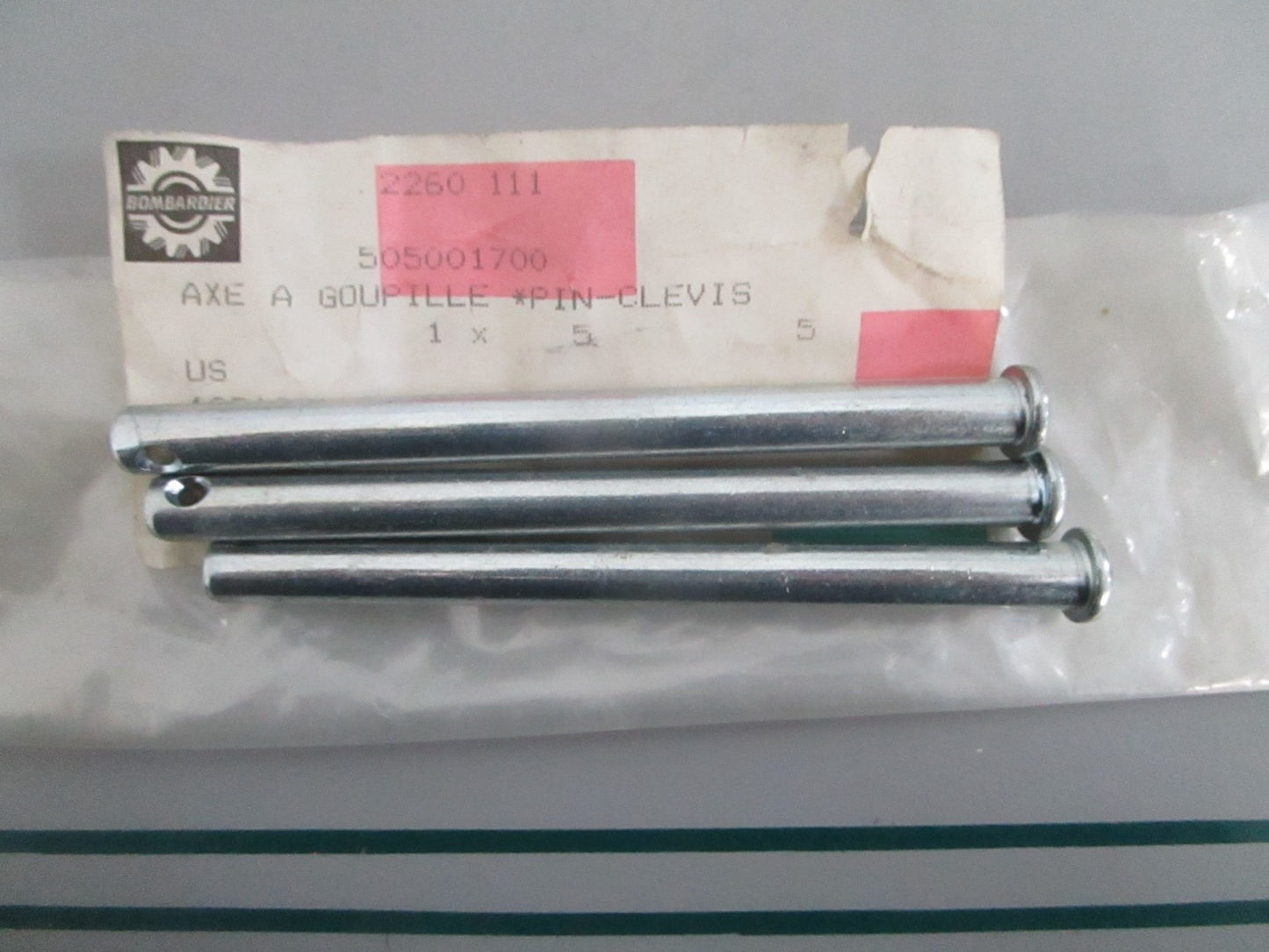 NEW OEM (LOT OF 3) 505001700 Ski-Doo Clevis Pin 0820