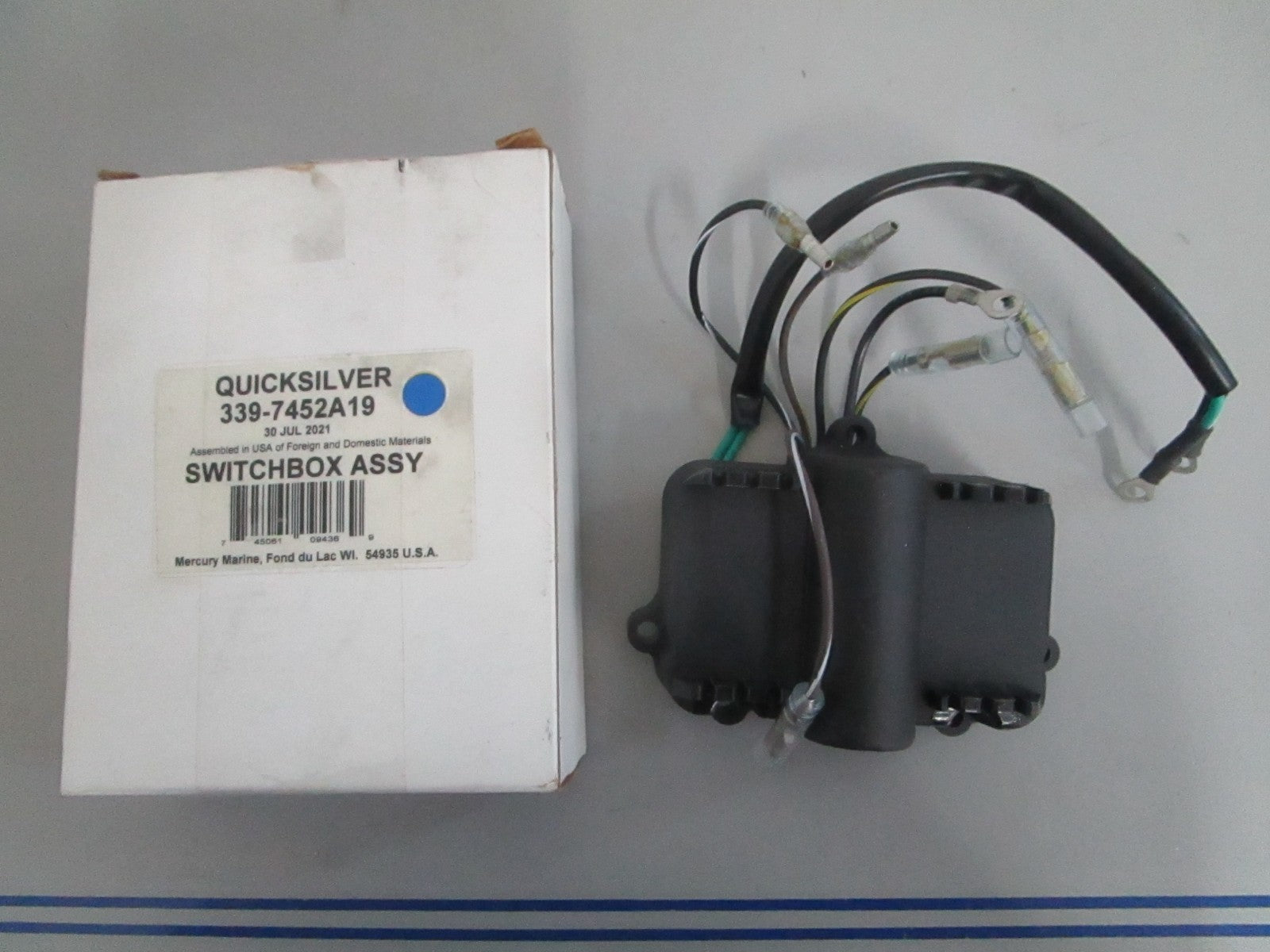 *NEW OEM* 0820 Mercury Quicksilver Switchbox Assy 339-7452A19