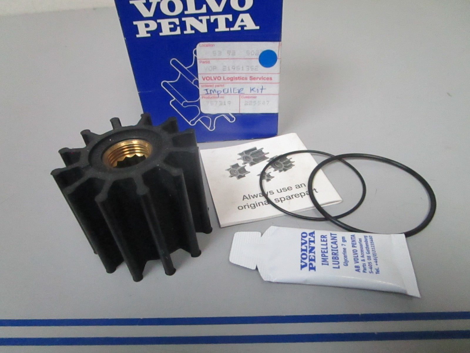 *NEW OEM* 0840 Volvo Penta Impeller Kit 21951352