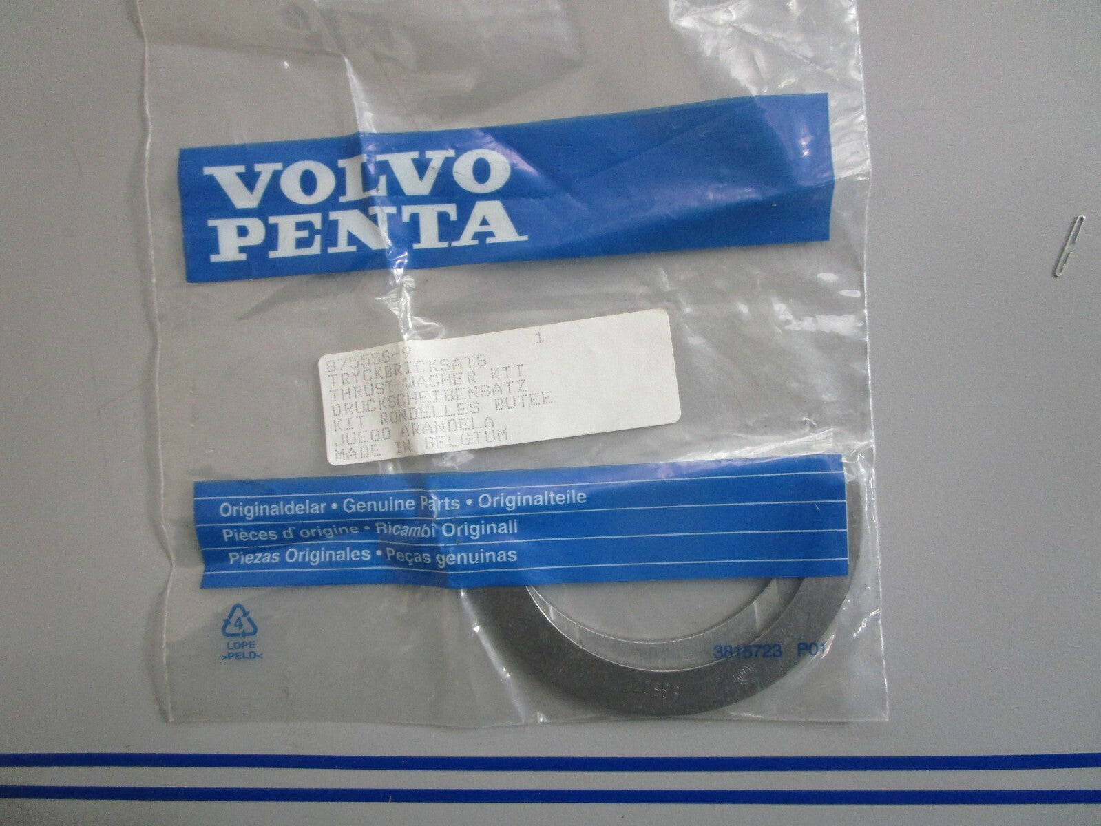 *NEW OEM* 0820 Volvo Penta Thrust Washer 875558