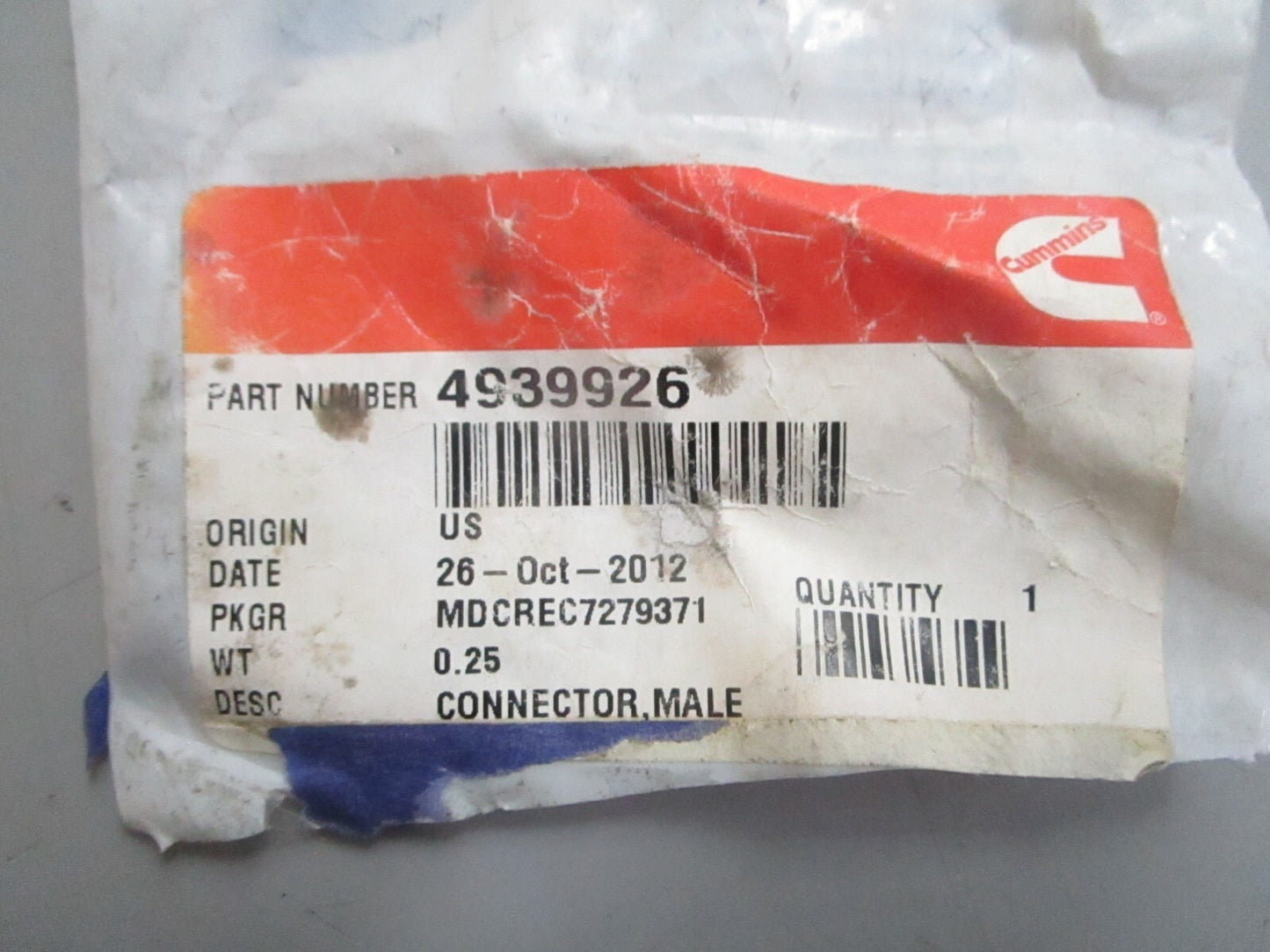 *NEW OEM* 0820 Cummins Male Connector 4939926