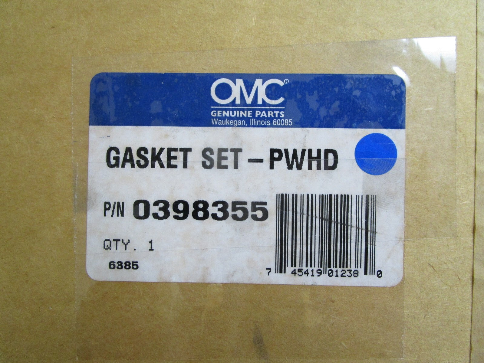 *NEW OEM* 0820 OMC Johnson Evinrude Powerhead Gasket Set 398355 0398355