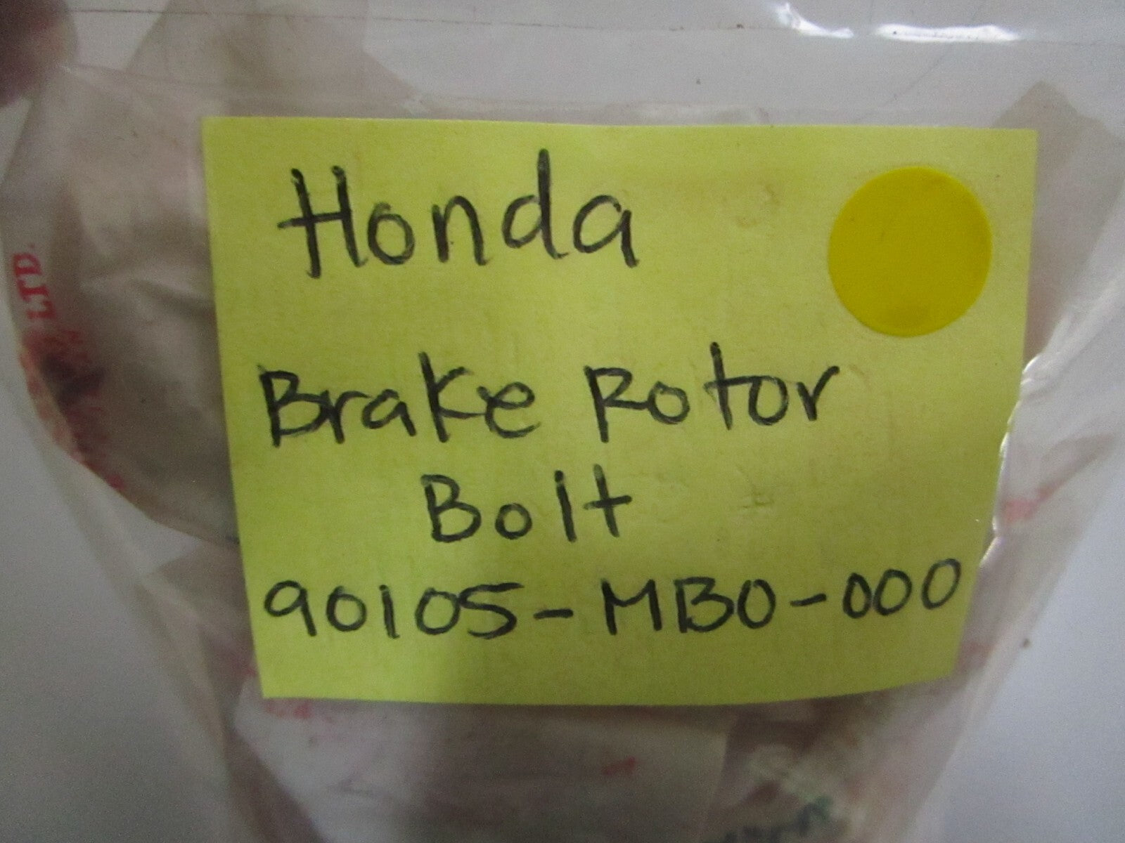 *NEW OEM* 0750 Honda BRAKE ROTOR BOLT 90105-MB0-000
