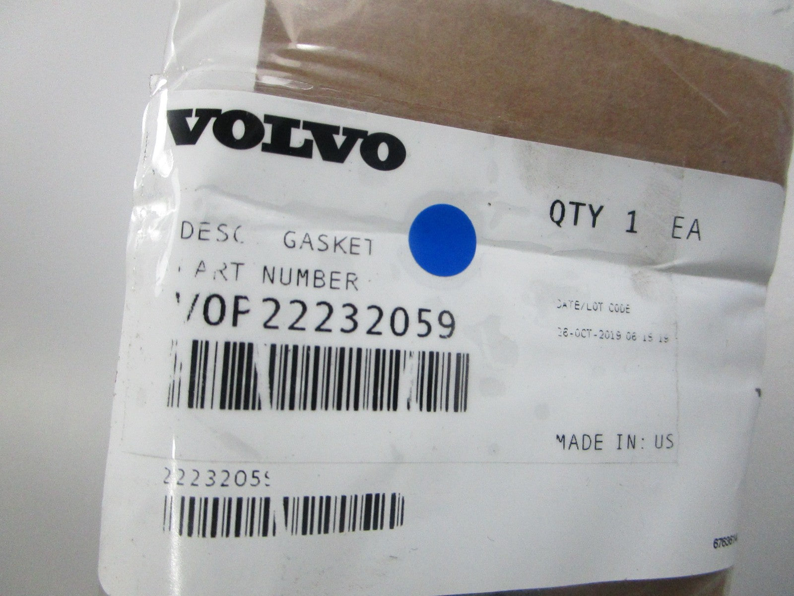NEW OEM 22232059 Volvo Penta Gasket 0810
