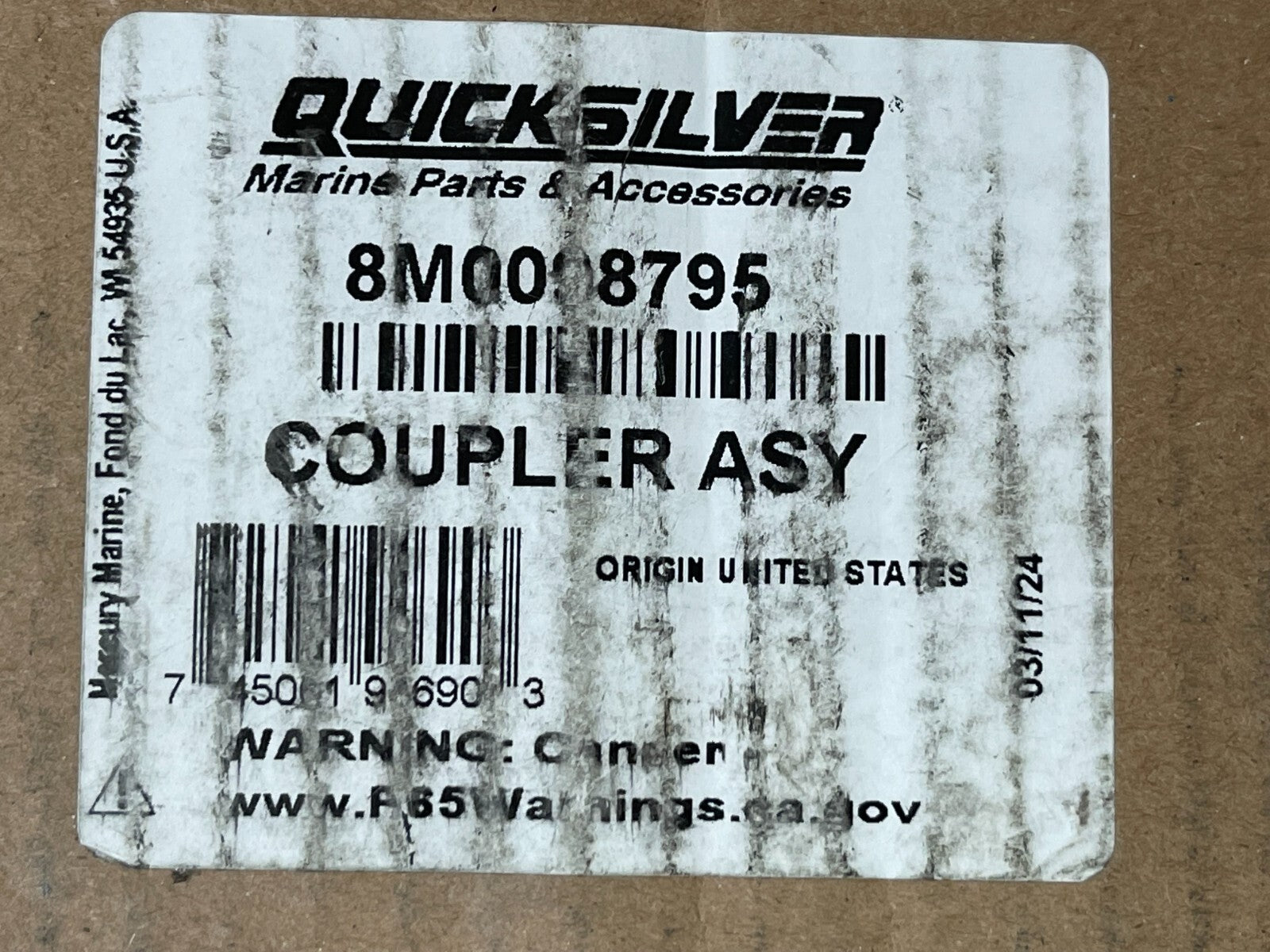 *NEW OEM* Mercury MerCruiser Engine Coupler