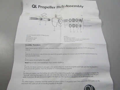 NEW 41102364 QL Marine E-Series Hub Kit 0810