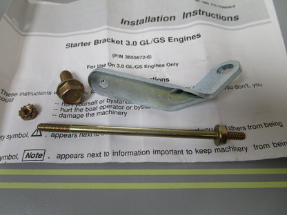 *NEW OEM* 0810 OMC Johnson Evinrude Starter Bracket Kit 3855672