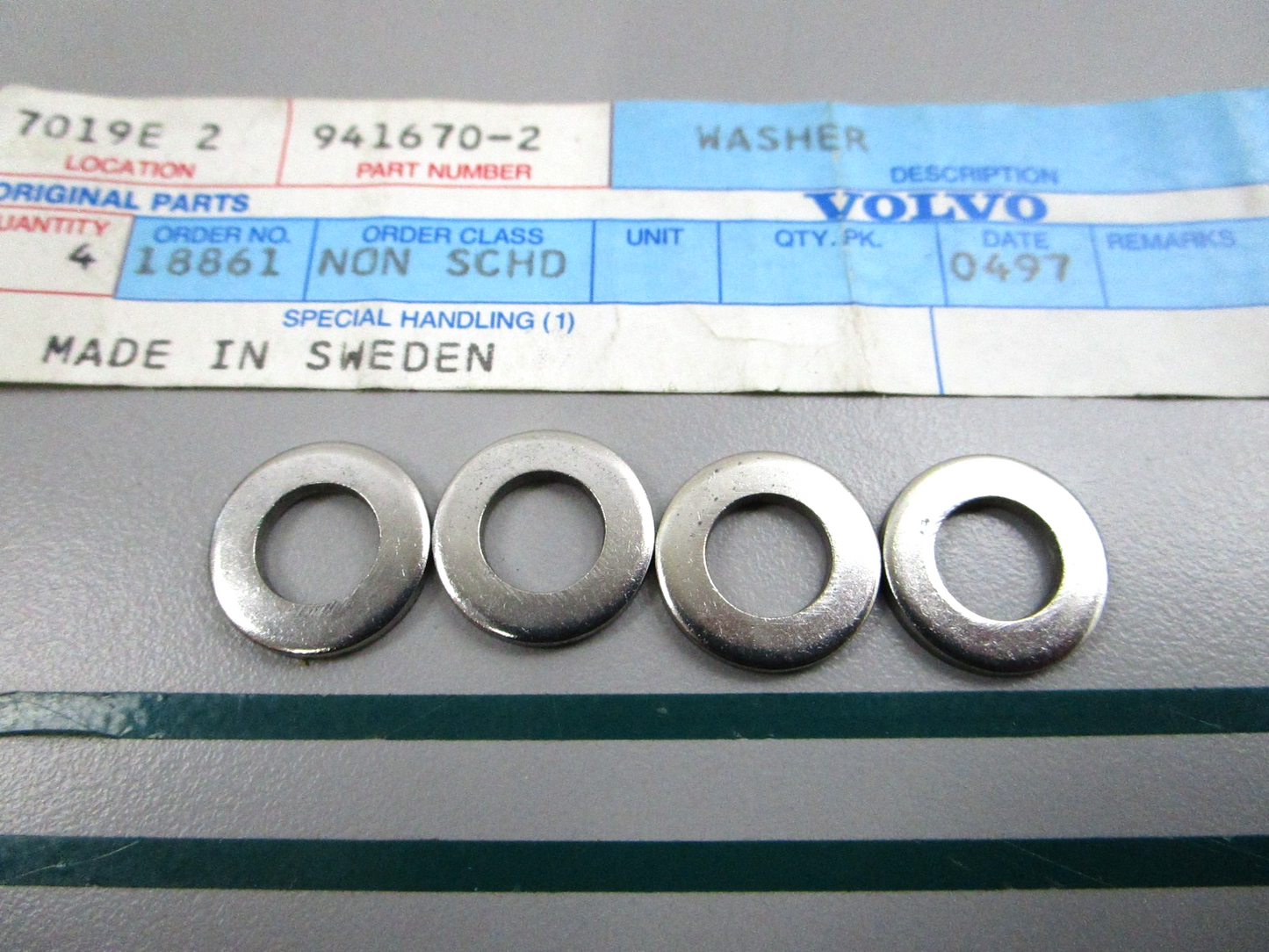 NEW OEM (LOT OF4) 941670 Volvo Penta Washer 0810