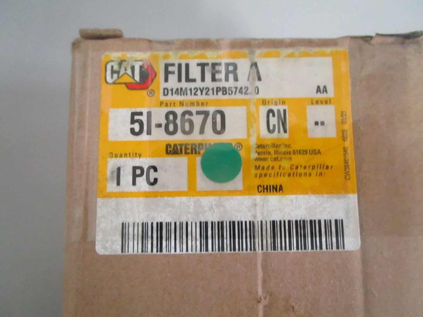 Caterpillar 5I-8670 Advanced Efficiency Hydraulic Filter Excavator NEW OEM 0820