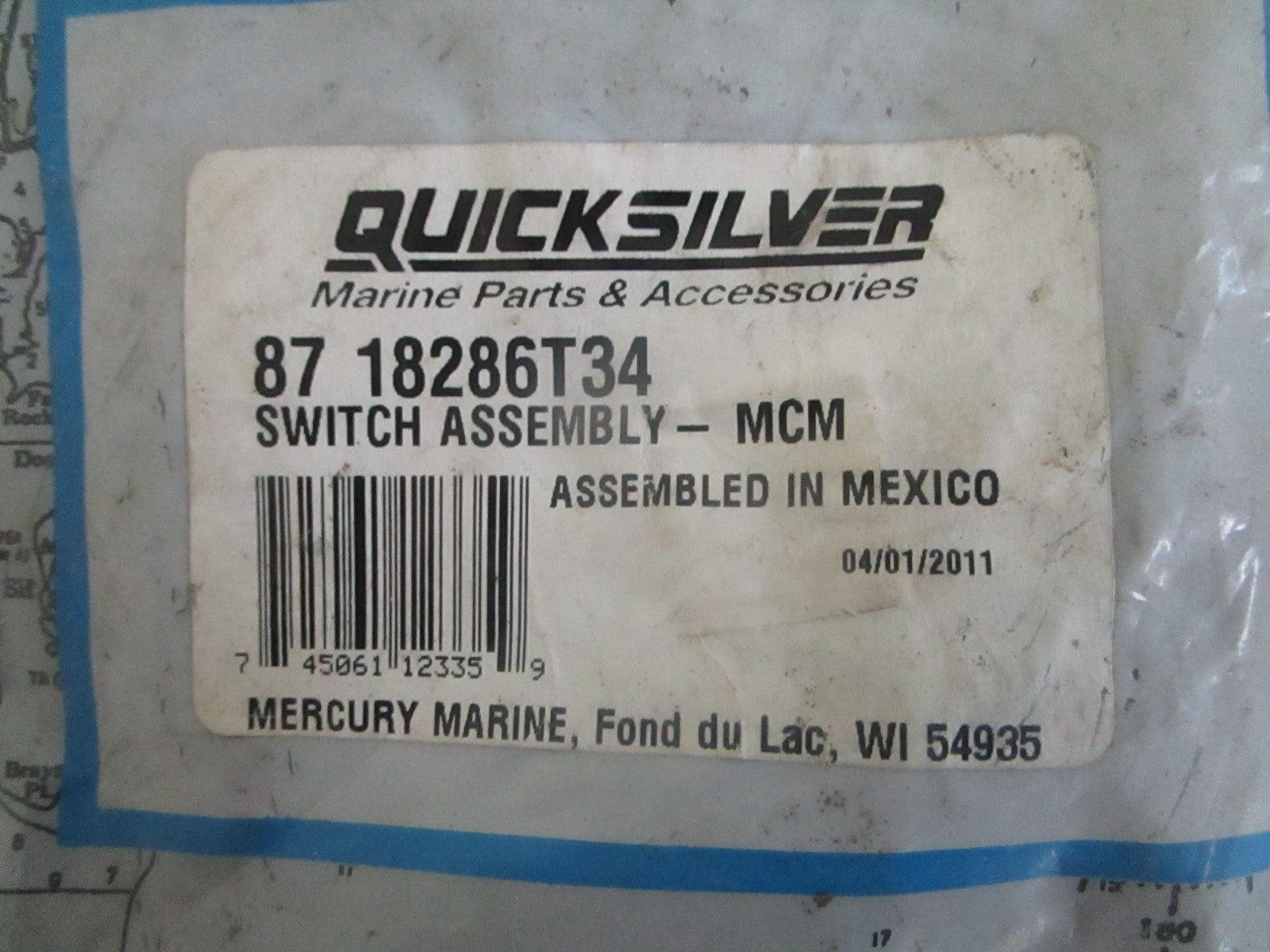 *NEW OEM* 0820 Mercury Quicksilver Switch Assy 87-18286T34