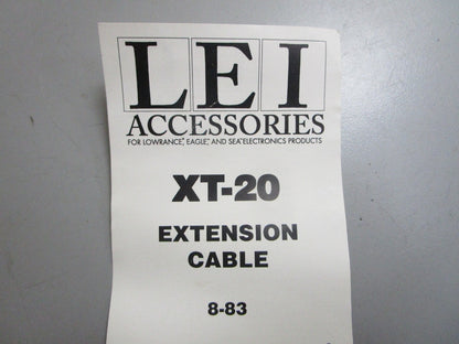 *NEW* 0820 LEI Accessories 20' Extension Cable XT-20 For Lowrance