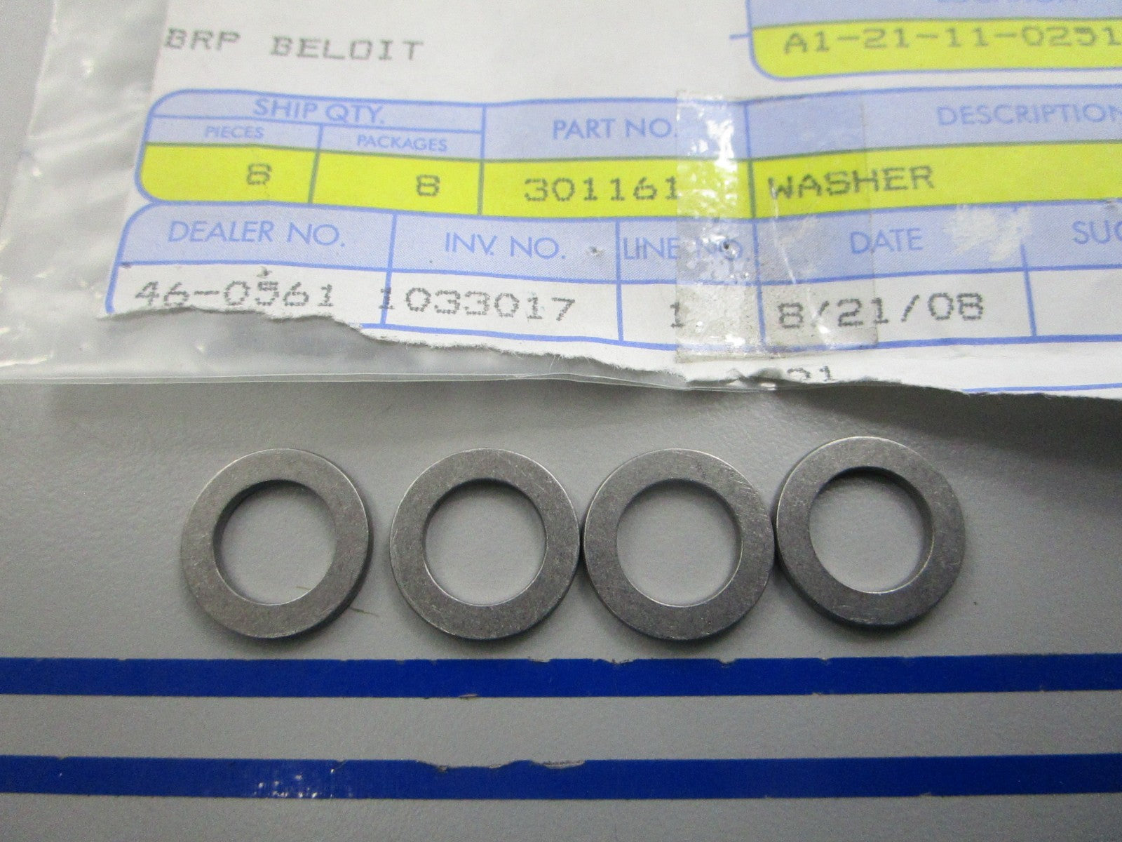 NEW OEM (LOT OF 4) 301161 0301161 OMC Johnson Evinrude Washer 0810