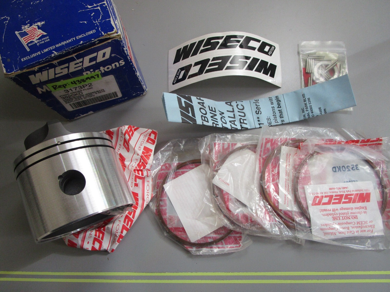 *NEW* 0820 Wiseco Piston Kit 3173P2 3520KD For OMC 438997