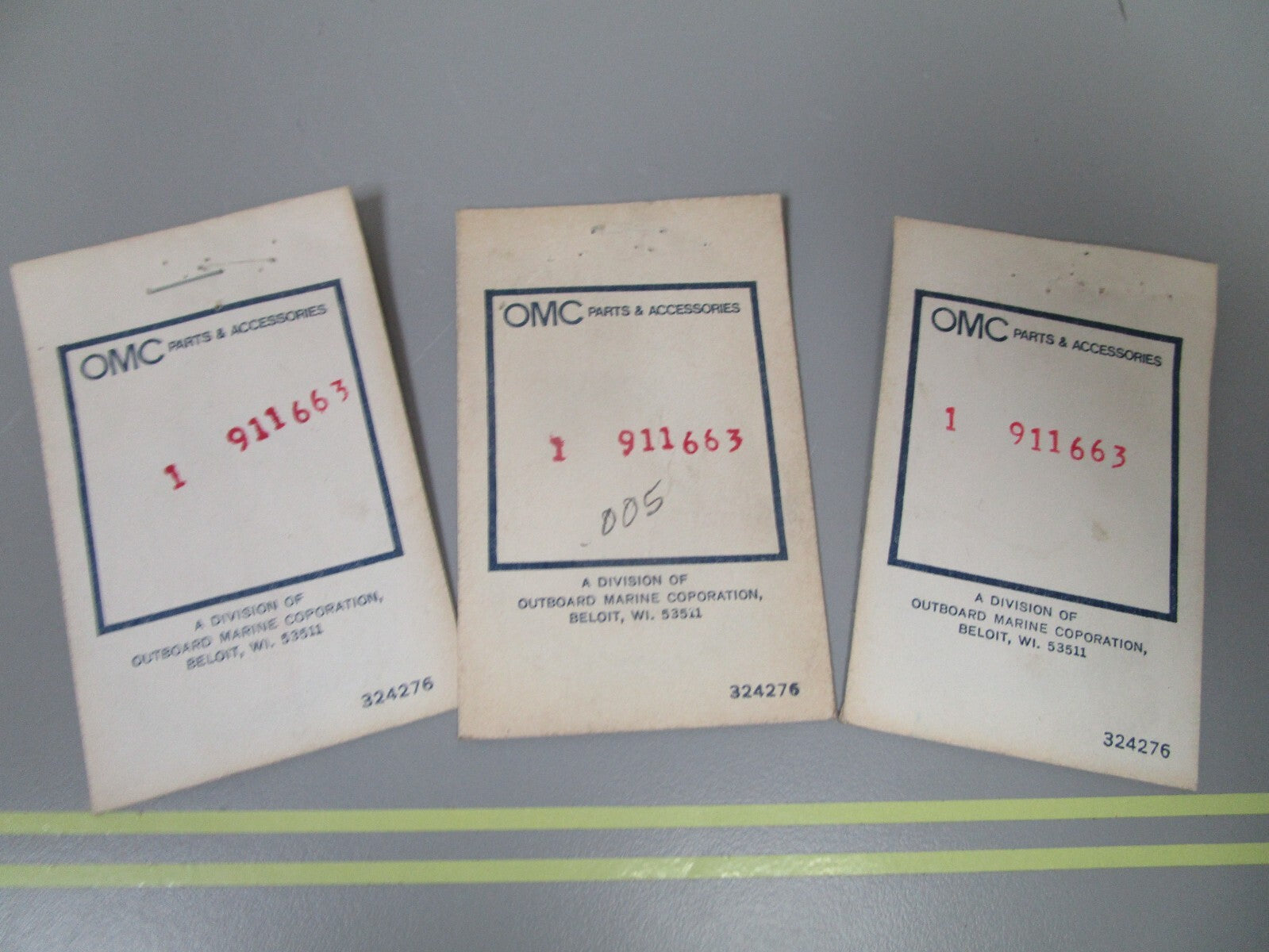 *NEW OEM* (LOT OF 3) 0810 OMC Johnson Evinrude .005 Shim 911663 0911663