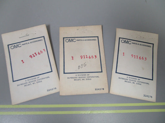 *NEW OEM* (LOT OF 3) 0810 OMC Johnson Evinrude .005 Shim 911663 0911663